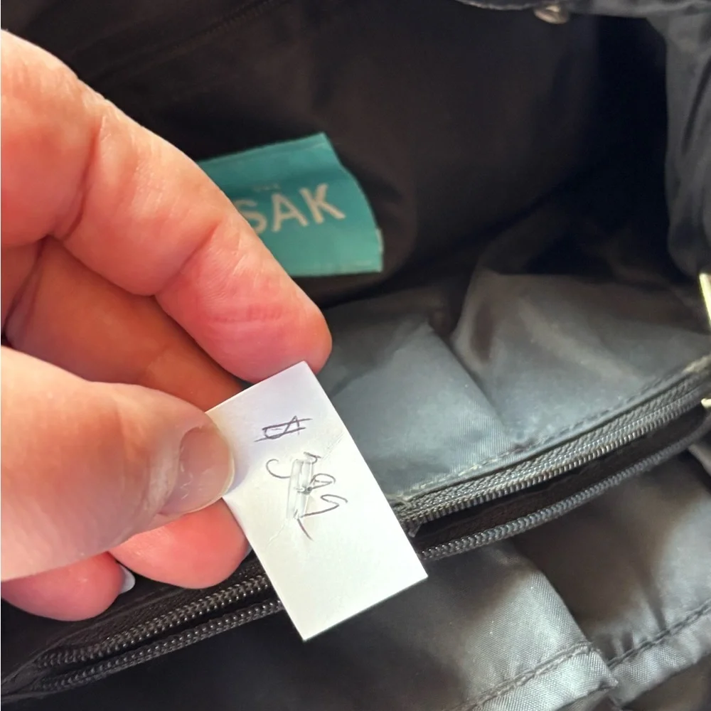 The Sak Y2K Black Crochet Knit Shoulder Bag 2000s Boho Purse - Picture 8 of 11